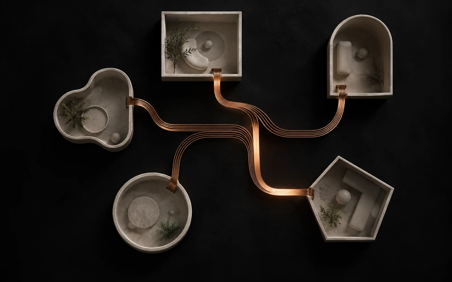 Every circuit belongs somewhere. Conceptual artwork for Give every circuit a place and purpose.